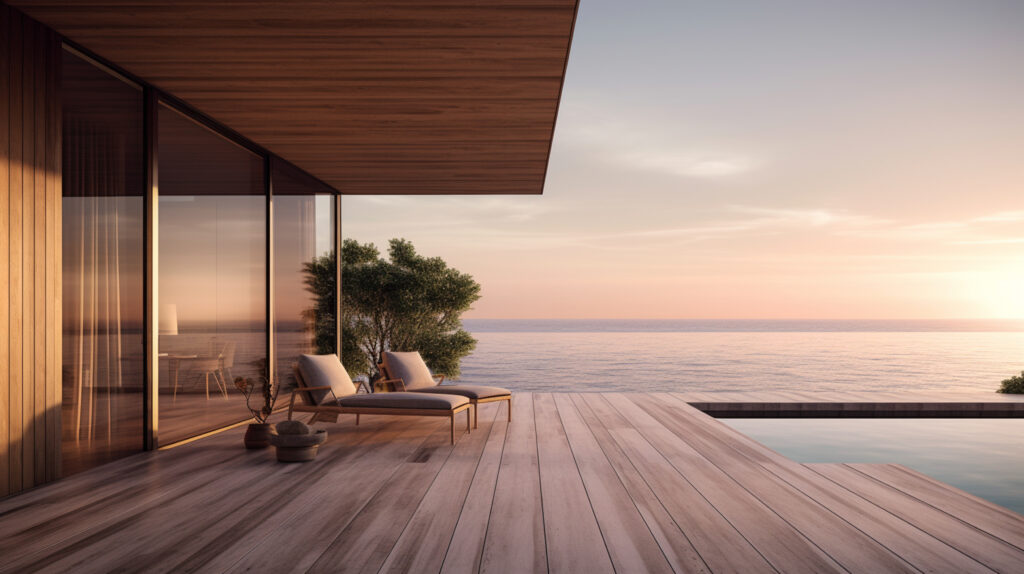 3d rendering wooden house (1)